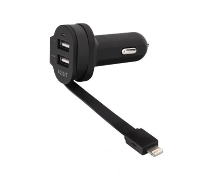Ładowarka i akumulator Xqisit Ładowarka SAM. XQISIT 6A  lightning/2x USB CZARNA #